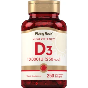 Högpotent vitamin D3 10,000 IU 250 Snabbverkande gelékapslar