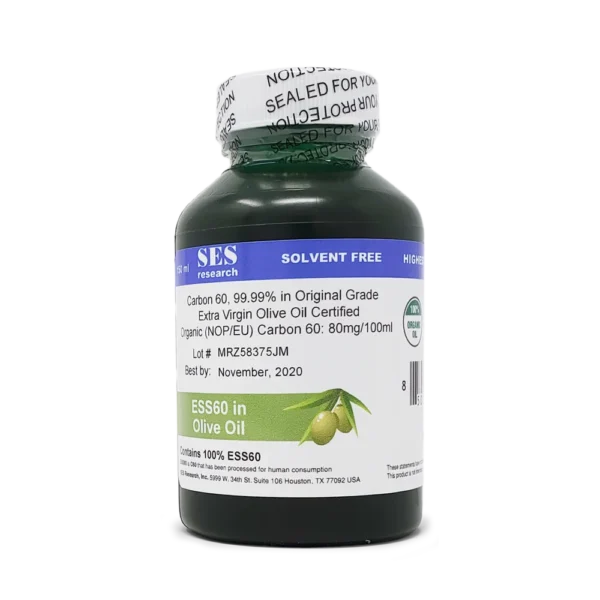 Original Grade Carbon 60, 99.99% and Olive Oil Extra Virgin, Cert. Organic 100ml